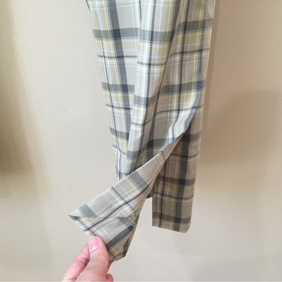 Zara flare pants Checked Plaid Trouser Beige Mid Rise size Xs new - Picture 10 of 10